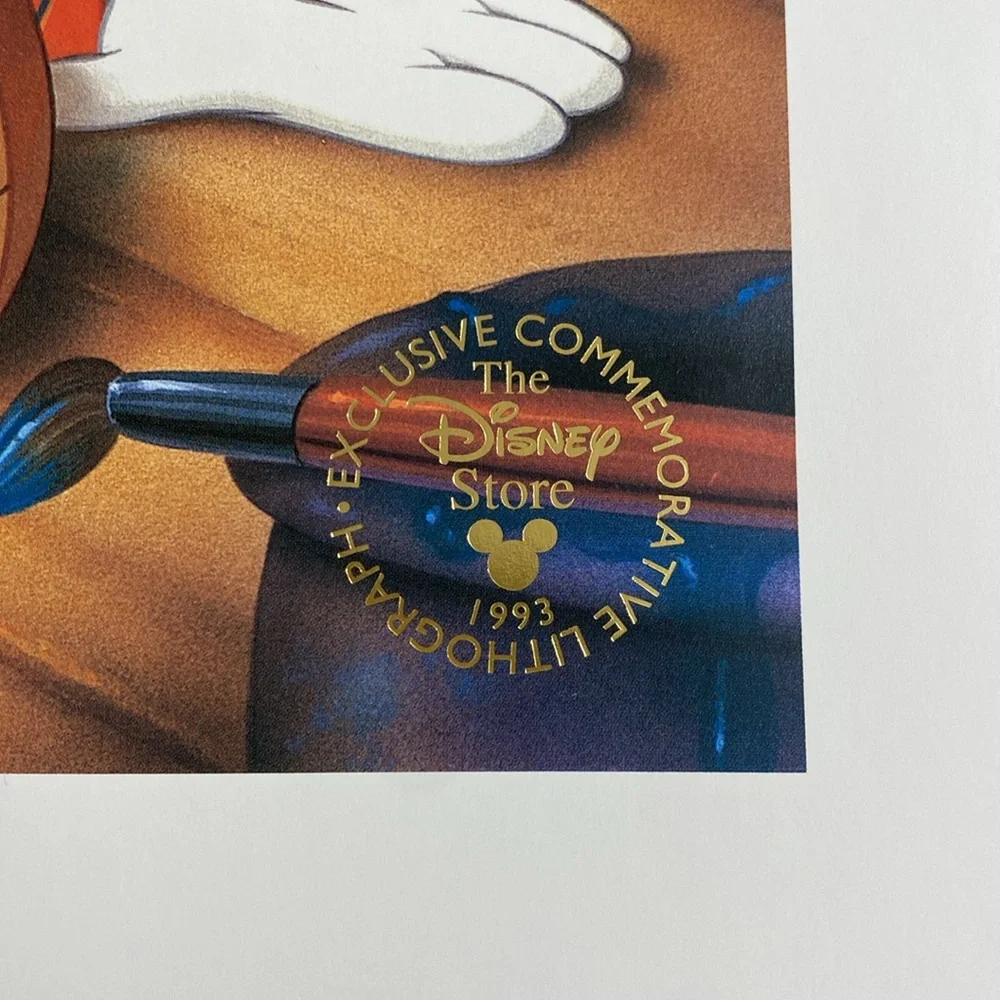 “5/$20” Disney lithograph Pinocchio and Jiminy Cricket